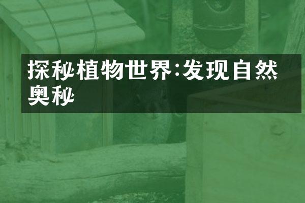 探秘植物世界:发现自然的奥秘