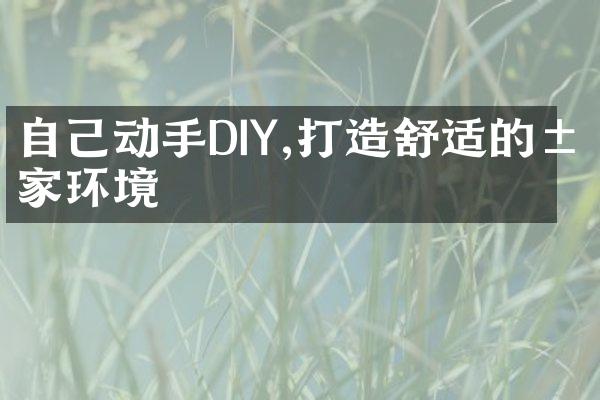 自己动手DIY,打造舒适的居家环境