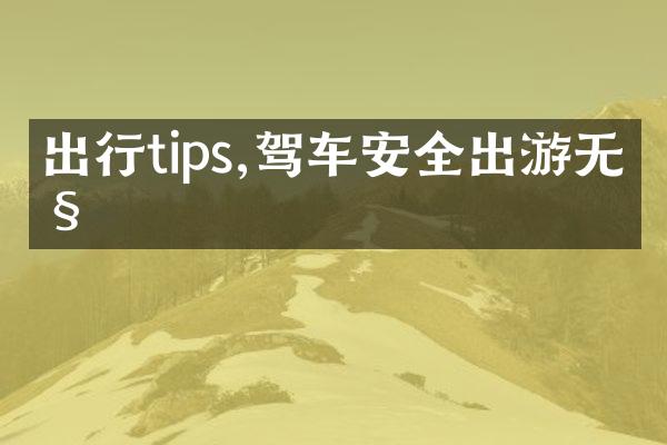 出行tips,驾车安全出游无忧