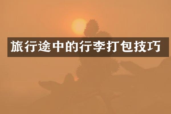 旅行途中的行李打包技巧