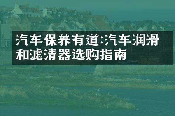 汽车保养有道:汽车润滑油和滤清器选购指南
