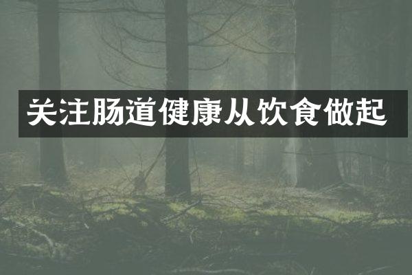 关注肠道健康从饮食做起