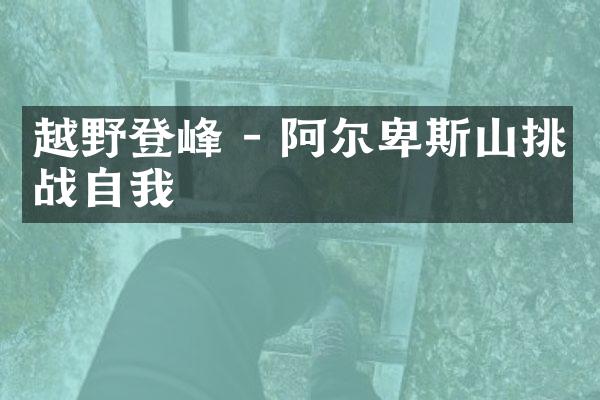 越野登峰 - 阿尔卑斯山挑战自我
