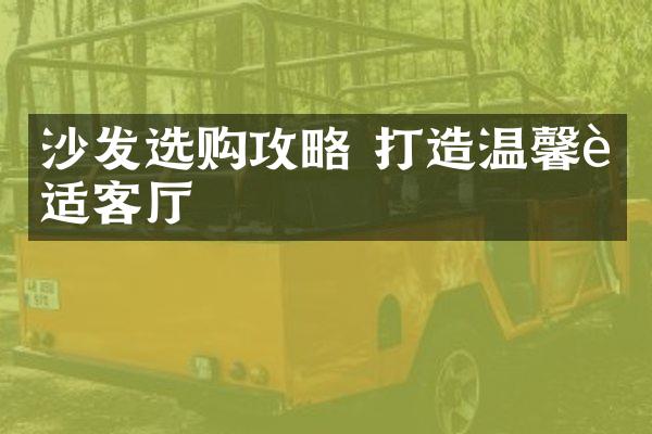 沙发选购攻略 打造温馨舒适客厅