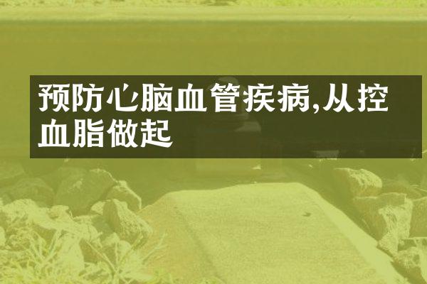 预防心脑血管疾病,从控制血脂做起
