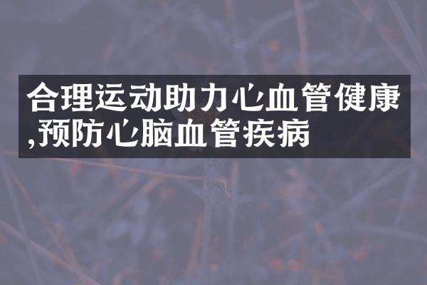 合理运动助力心血管健康,预防心脑血管疾病