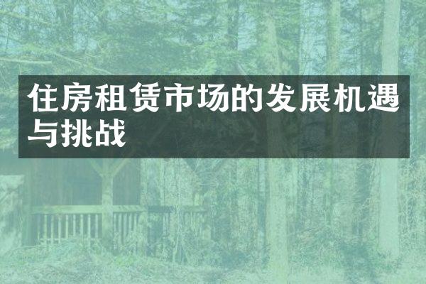 住房租赁市场的发展机遇与挑战