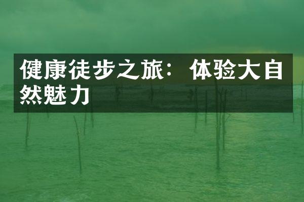 健康徒步之旅：体验大自然魅力