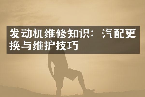 发动机维修知识：汽配更换与维护技巧