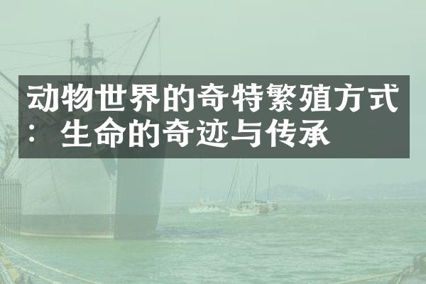 动物世界的奇特繁殖方式：生命的奇迹与传承