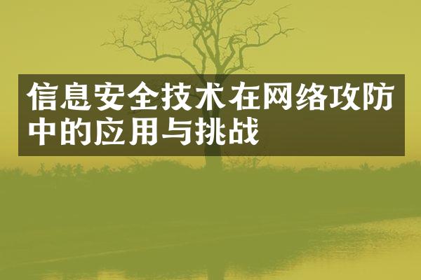 信息安全技术在网络攻防中的应用与挑战