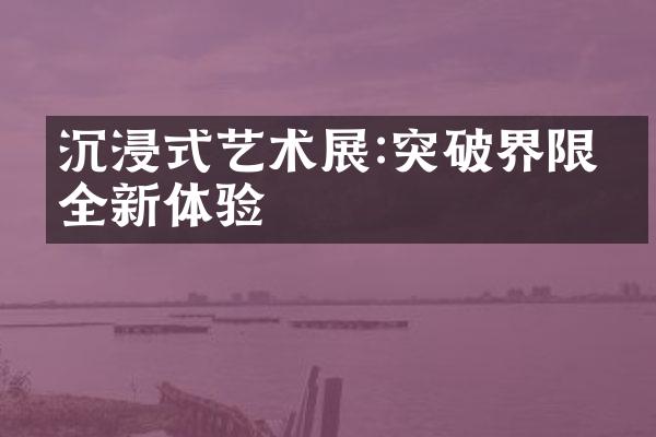沉浸式艺术展:突破界限的全新体验