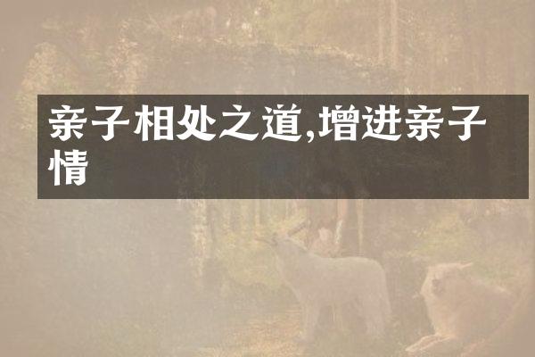 亲子相处之道,增进亲子感情