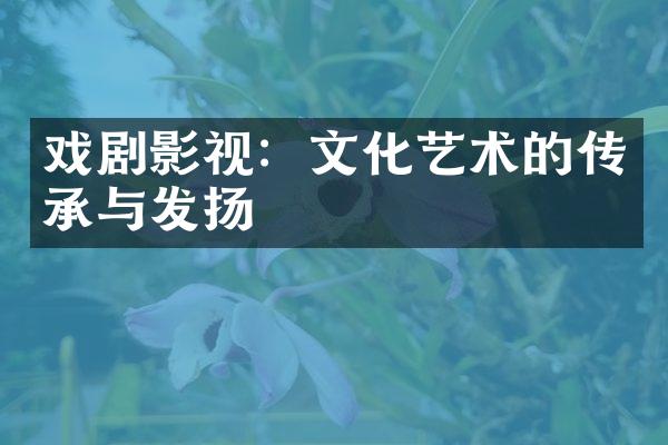戏剧影视：文化艺术的传承与发扬