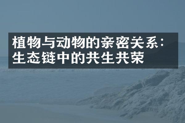 植物与动物的亲密关系：生态链中的共生共荣