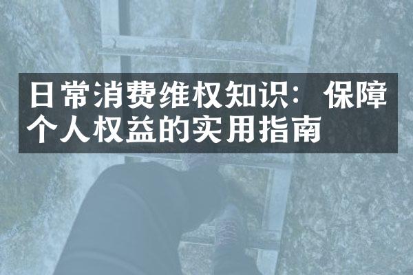 日常消费维权知识：保障个人权益的实用指南