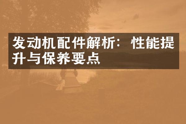 发动机配件解析：性能提升与保养要点