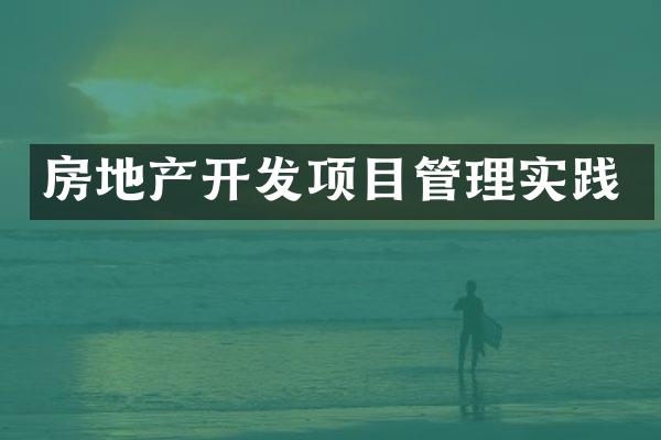 房地产开发项目管理实践