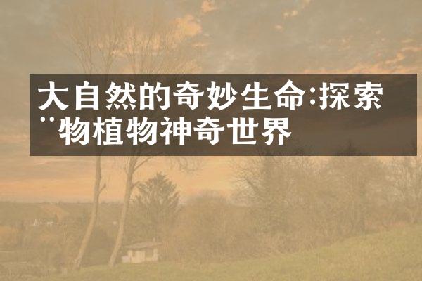 大自然的奇妙生命:探索动物植物神奇世界