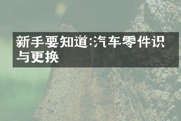 新手要知道:汽车零件识别与更换
