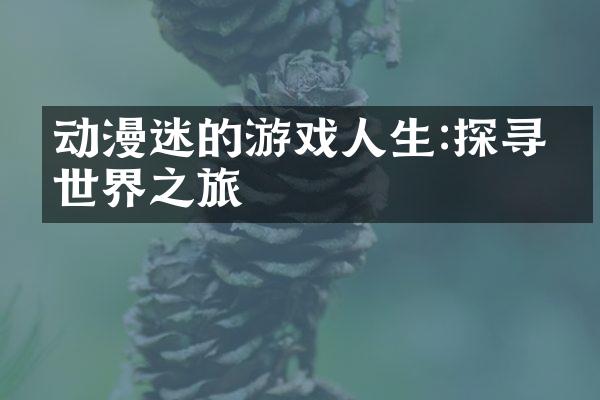 动漫迷的游戏人生:探寻异世界之旅