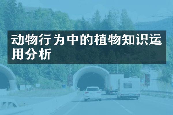 动物行为中的植物知识运用分析