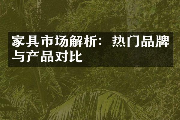 家具市场解析：热门品牌与产品对比