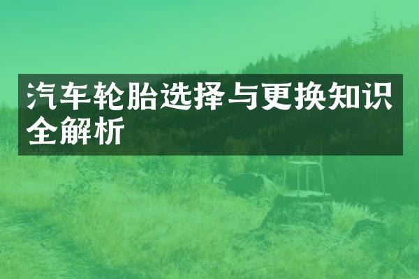汽车轮胎选择与更换知识全解析