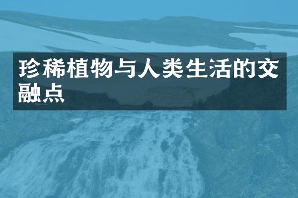 珍稀植物与人类生活的交融点