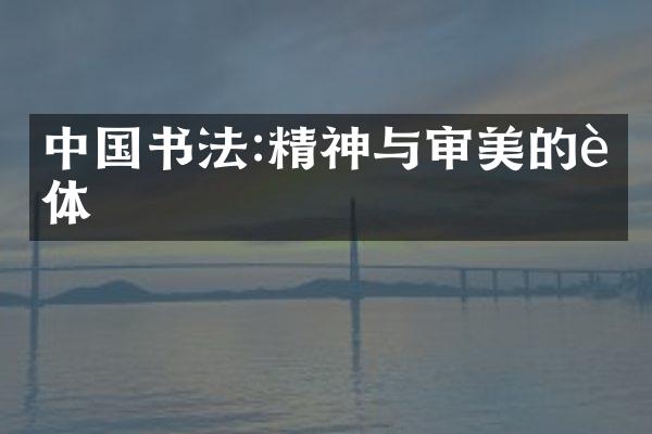 中国书法:精神与审美的载体