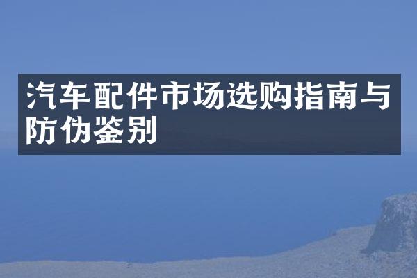汽车配件市场选购指南与防伪鉴别