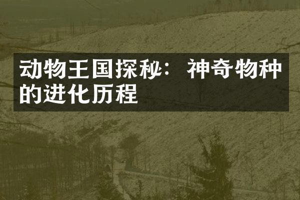 动物王国探秘：神奇物种的进化历程