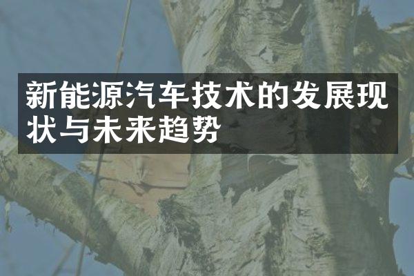 新能源汽车技术的发展现状与未来趋势