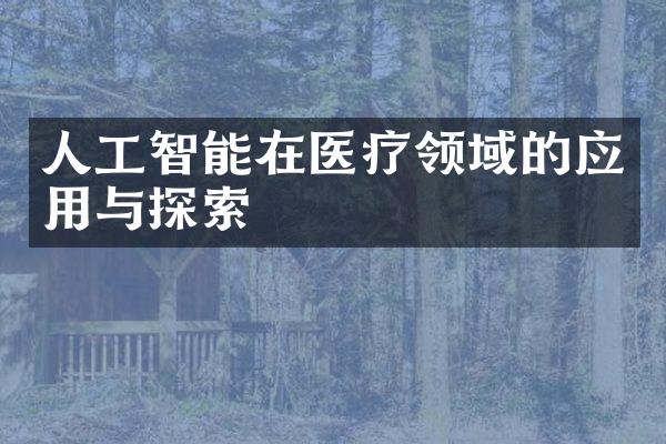 人工智能在医疗领域的应用与探索