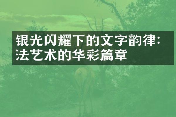 银光闪耀下的文字韵律:书法艺术的华彩篇章