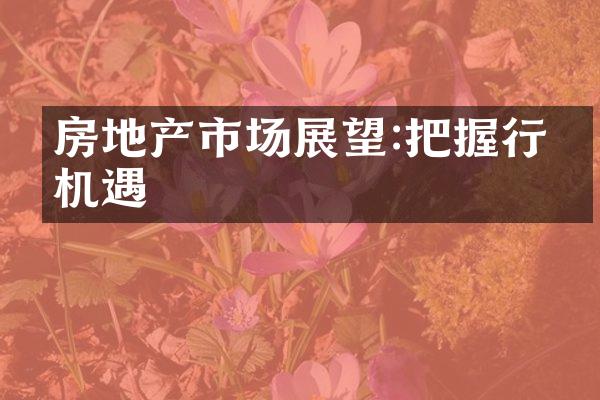 房地产市场展望:把握行业机遇