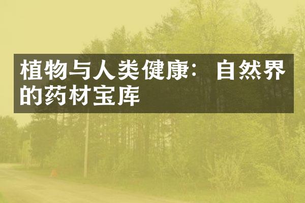植物与人类健康：自然界的药材宝库