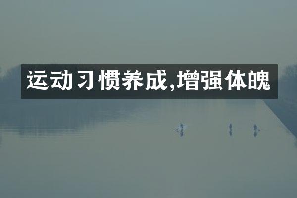 运动习惯养成,增强体魄