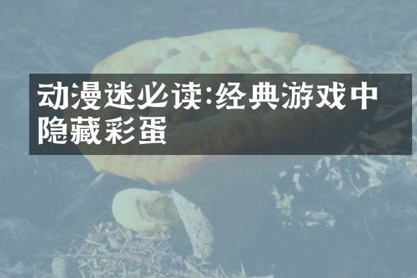 动漫迷必读:经典游戏中的隐藏彩蛋