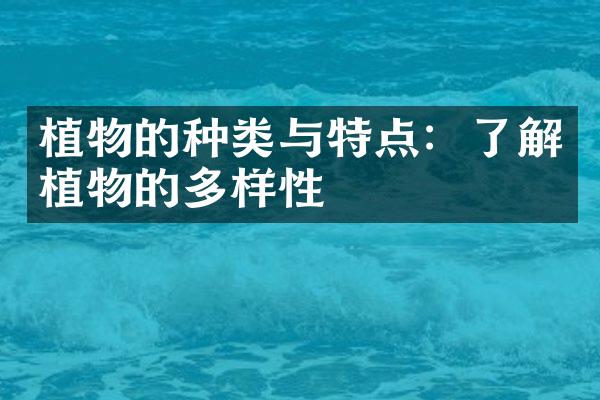 植物的种类与特点：了解植物的多样性