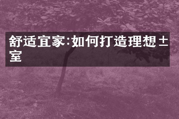 舒适宜家:如何打造理想居室