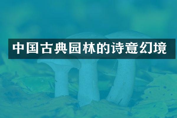 中国古典园林的诗意幻境
