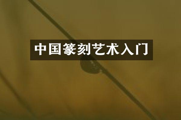 中国篆刻艺术入门