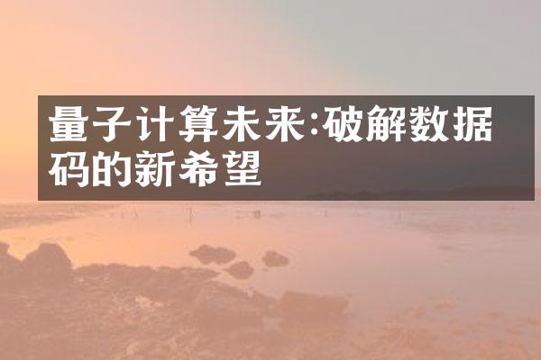 量子计算未来:破解数据密码的新希望
