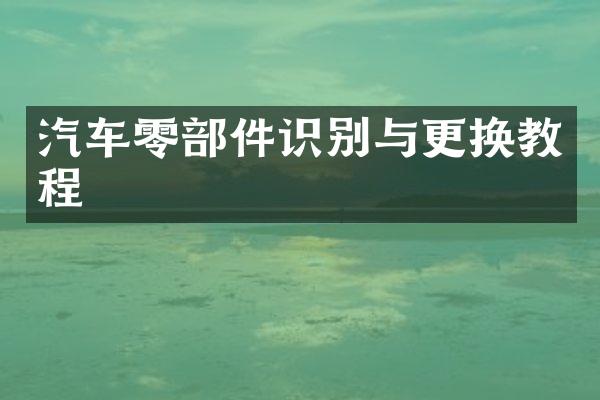 汽车零部件识别与更换教程