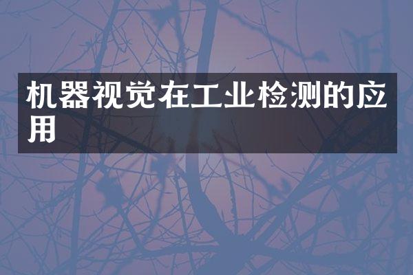 机器视觉在工业检测的应用