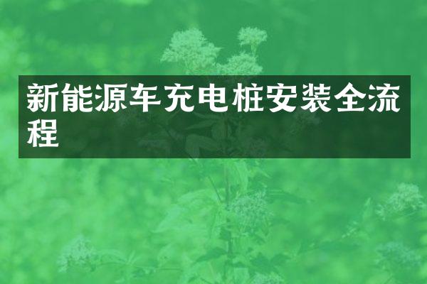 新能源车充电桩安装全流程