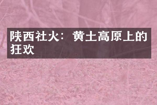 陕西社火：黄土高原上的狂欢