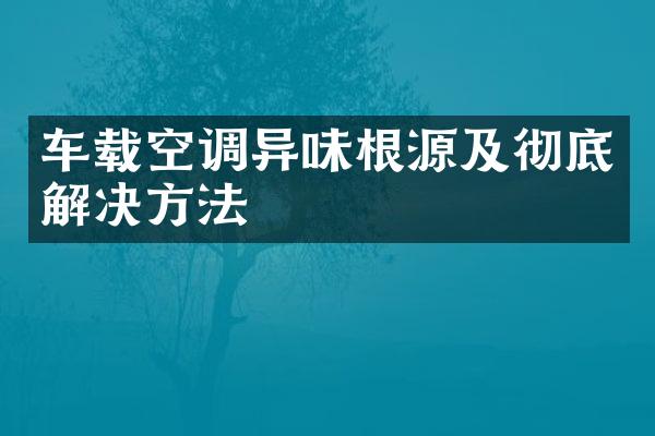 车载空调异味根源及彻底解决方法