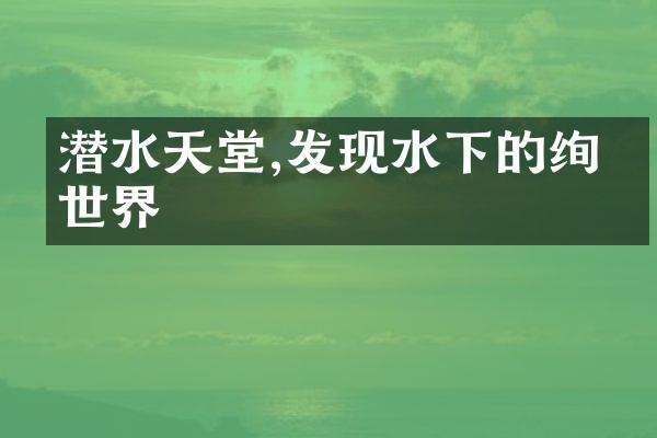 潜水天堂,发现水下的绚丽世界